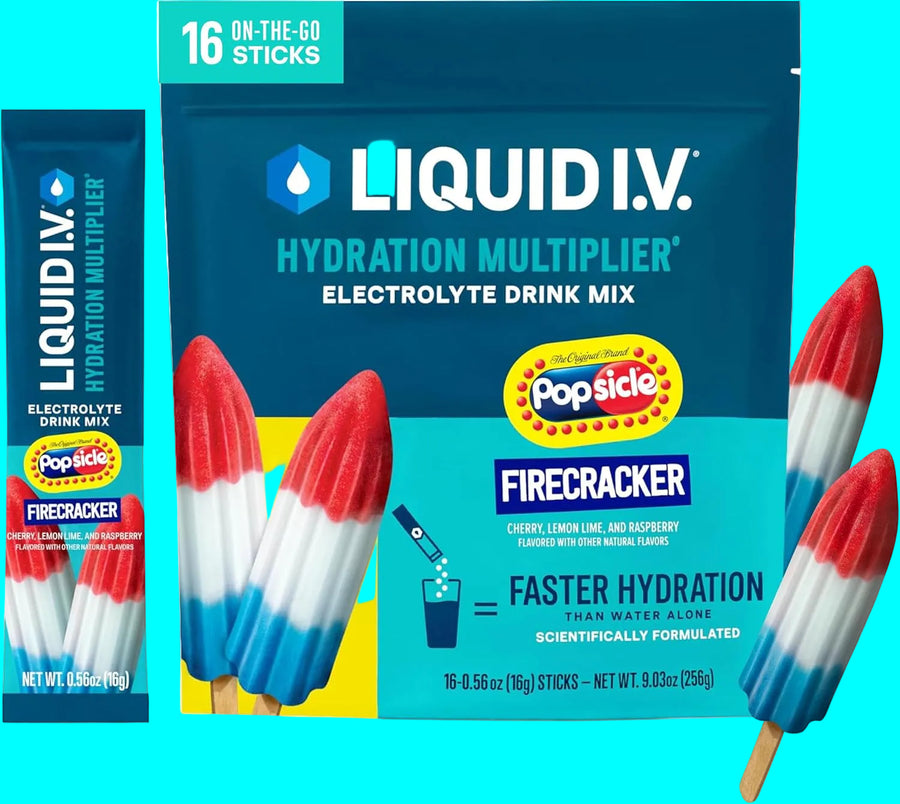 Liquid I.V. Hydration Electrolytes, Firecracker, 16 Count